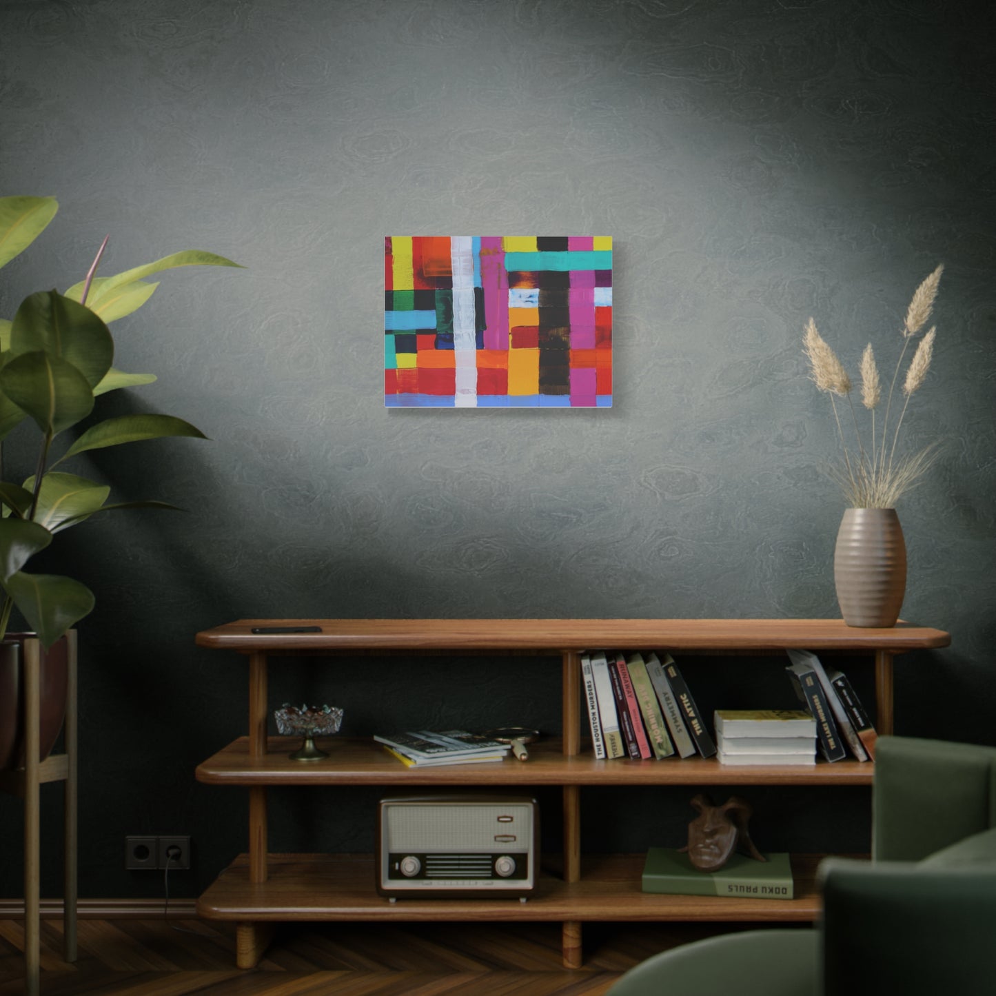 Farbfeld Malerei (Acryl) by Unknown Artist Matte Canvas Print Wall Art