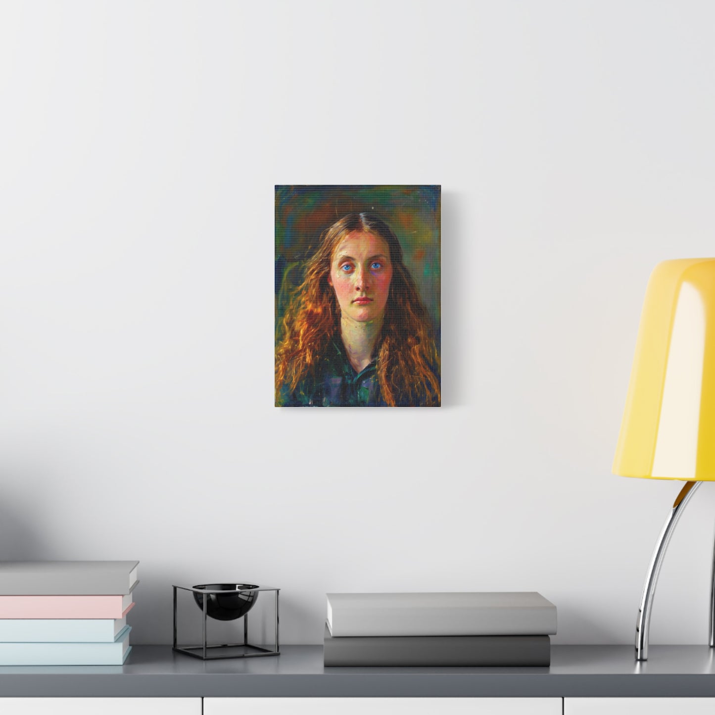 Portrait Canvas Print — Victorian Woman Oil Painting on Stretched Matte Canvas