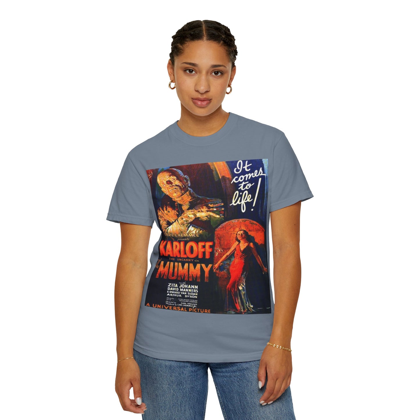 Mummy Movie Poster T‑Shirt — Vintage Karloff Horror Graphic Tee