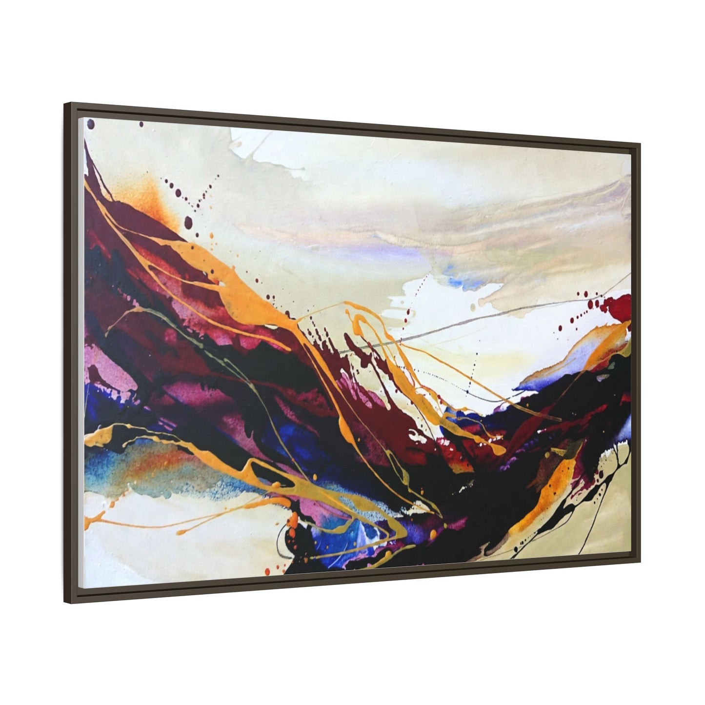 Abstract Flow Matte Canvas Framed Wall Art