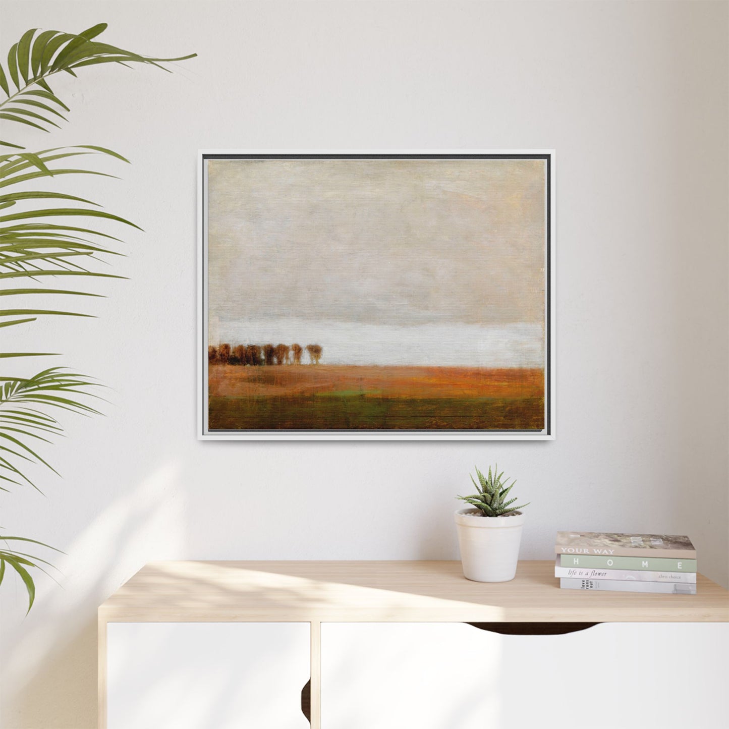 View of Jaegersborg Allé, North of Copenhagen by Vilhelm Hammershøi Framed Matte Canvas Wall Art Print