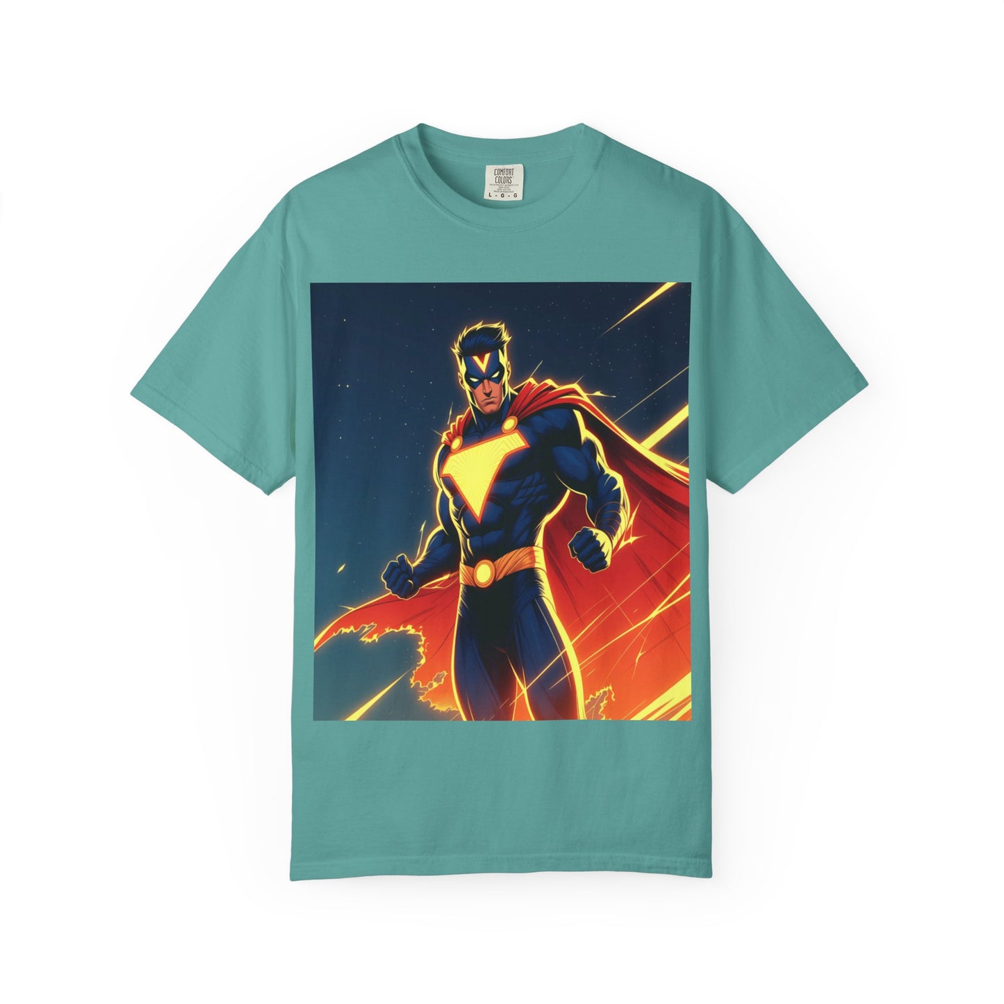 Superhero Graphic T-Shirt – Bold Cape Hero Design