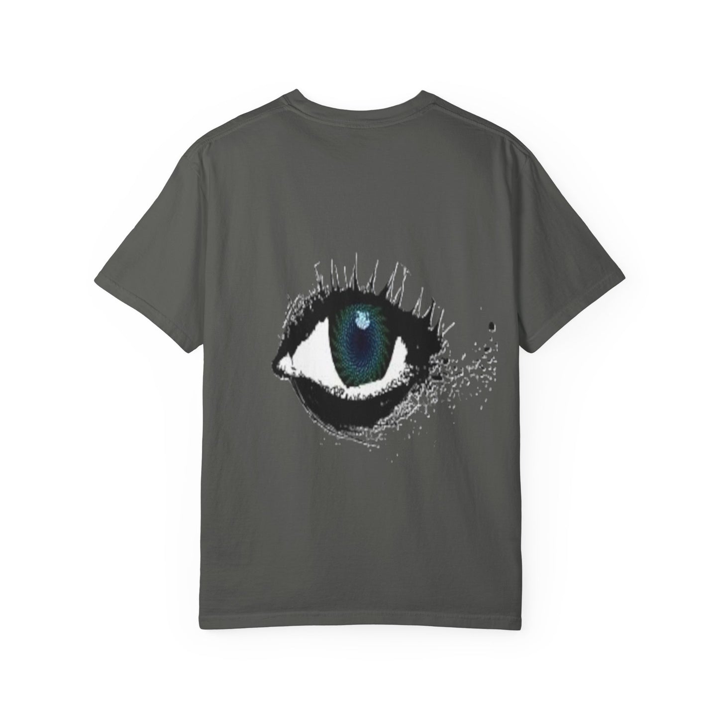 Eye Graphic T-Shirt — Blue Iris Grunge Art Tee