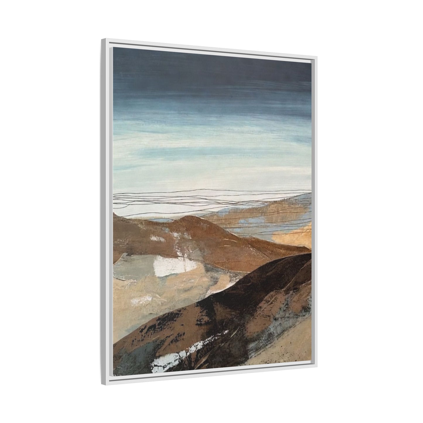 Framed Matte Canvas Art — Serene Abstract Landscape