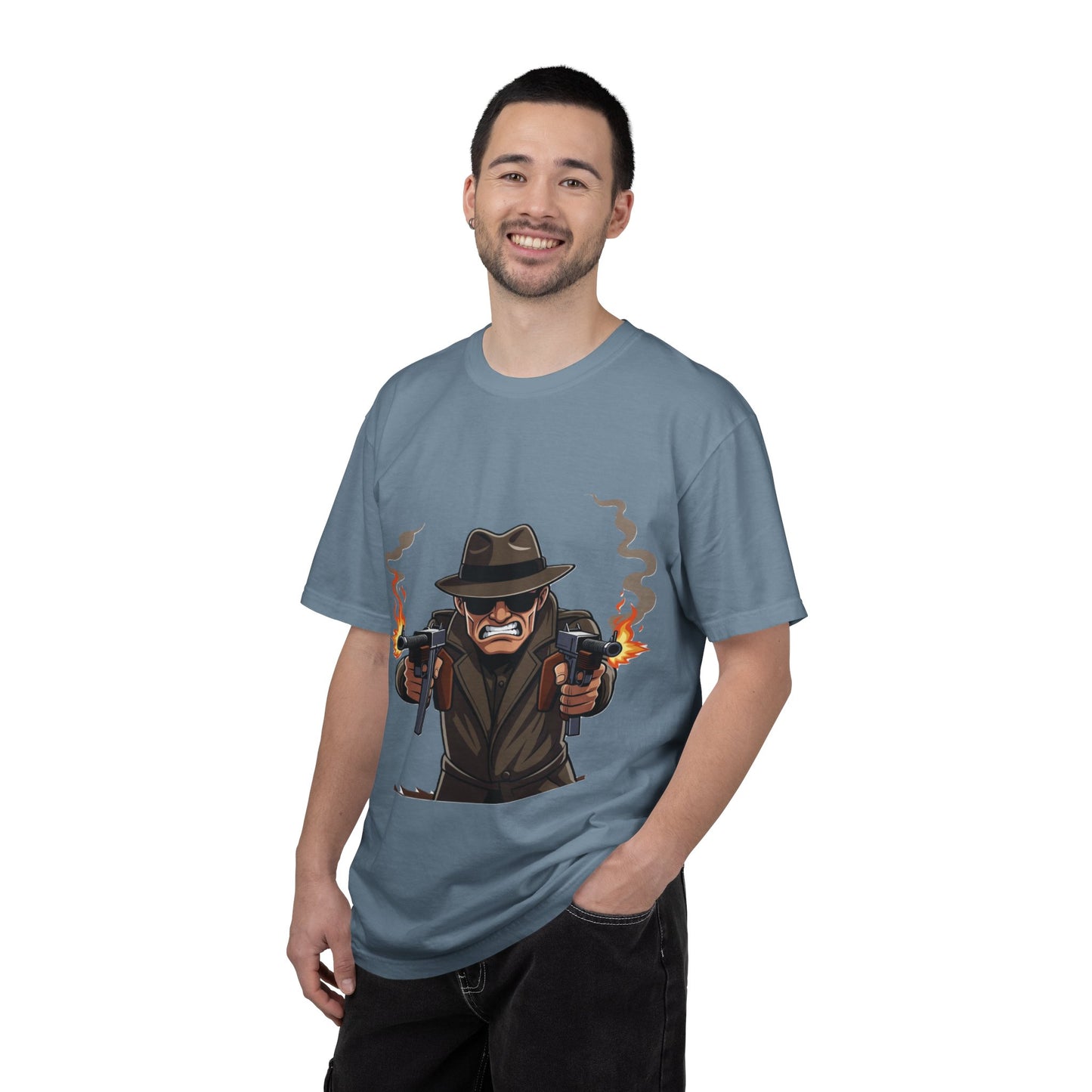Vintage Gangster Shooter T-Shirt – Retro Mobster Graphic Tee