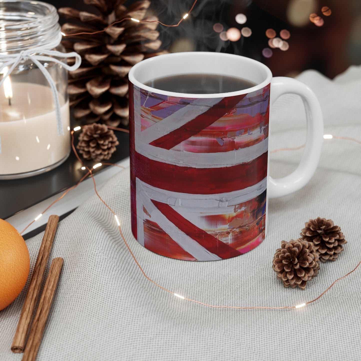 Union Jack British Flag Mug — Vibrant Retro UK Pride Coffee Cup