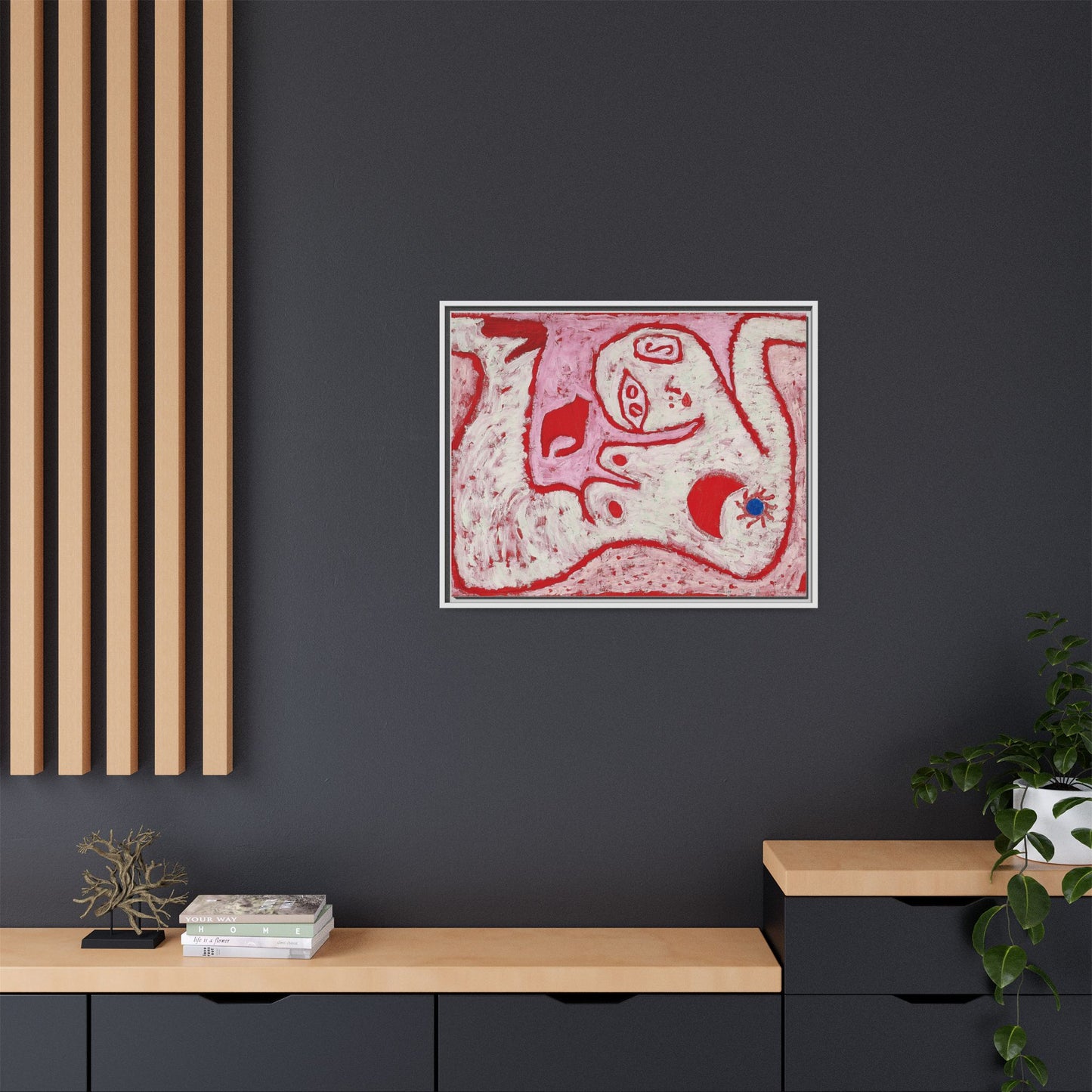 A Woman For Gods by Paul Klee Matte Canvas Framed Wall Art Decor
