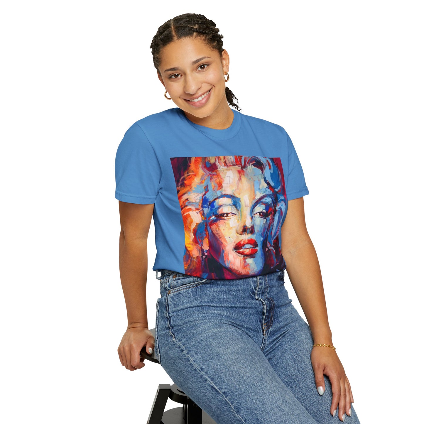 Artistic Pop Portrait T-Shirt — Colorful Marilyn-Inspired Graphic Tee