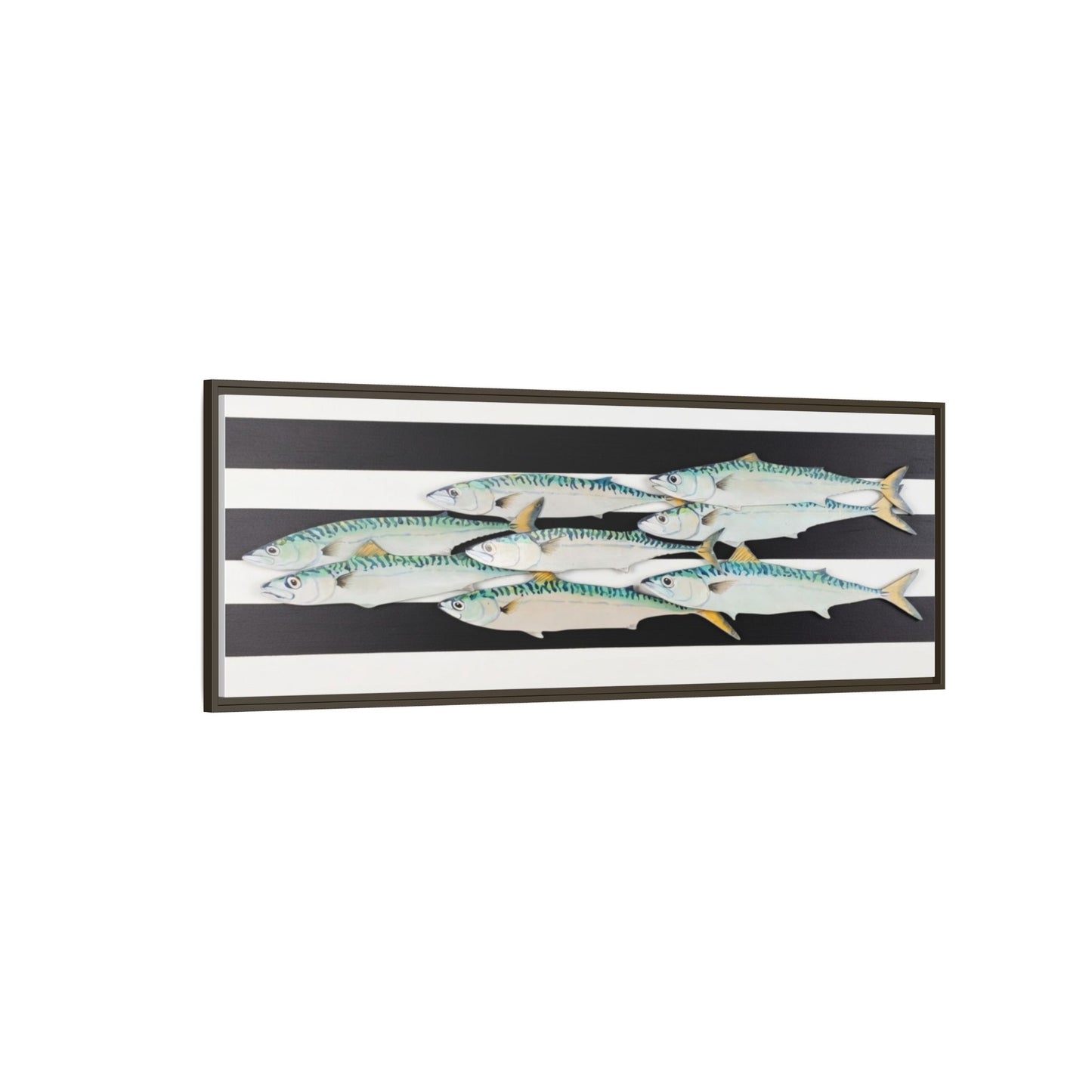 Striped Mackerel Canvas Print — Framed Matte Fish Wall Art