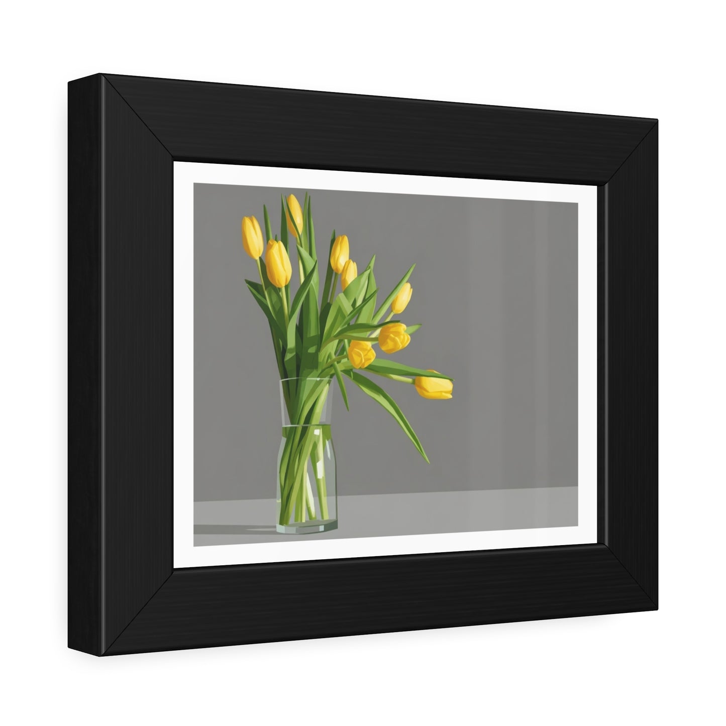 Yellow Tulip Framed Print — Modern Botanical Wall Art