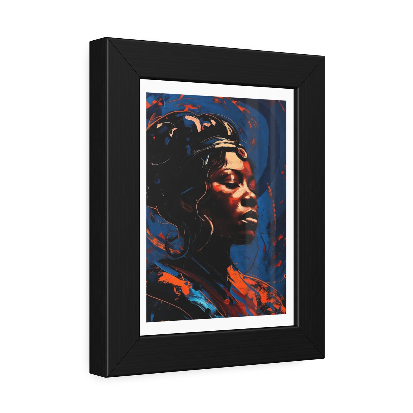 Framed Art Poster — Bold Abstract Portrait Wall Art