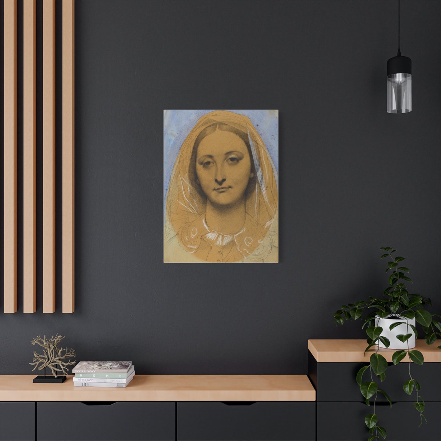 Mademoiselle Mary de Borderieux by Jean Auguste Dominique Ingres Matte Stretched Canvas Wall Art