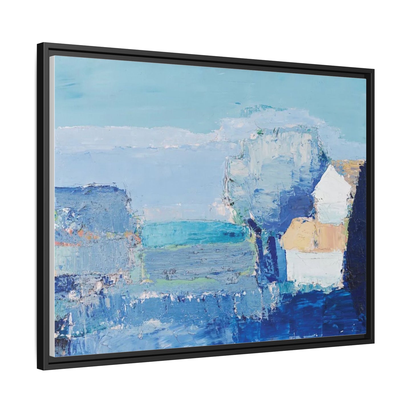Paysage de Provence by Nicolas de Staël Framed Matte Canvas Seascape Wall Art Print