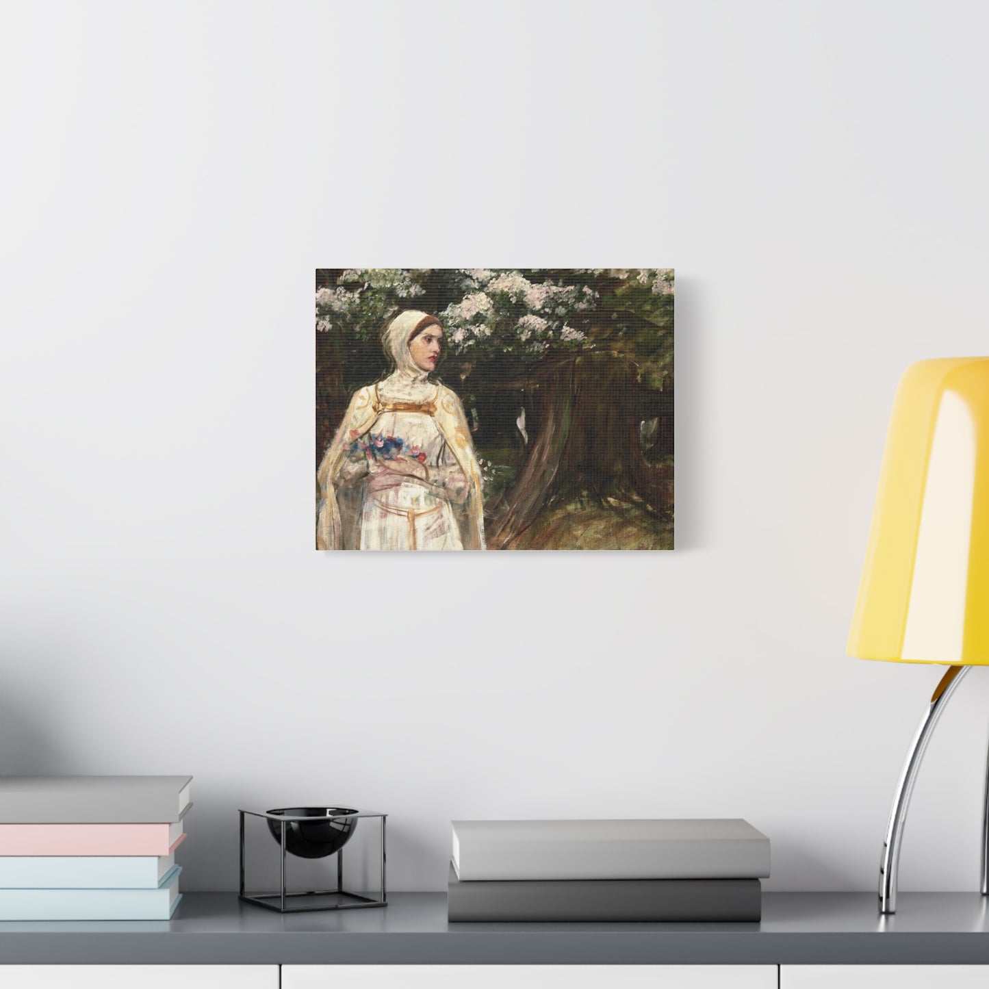 Matilda (formerly called Beatrice) by John William Waterhouse Matte Canvas Wall Art Print
