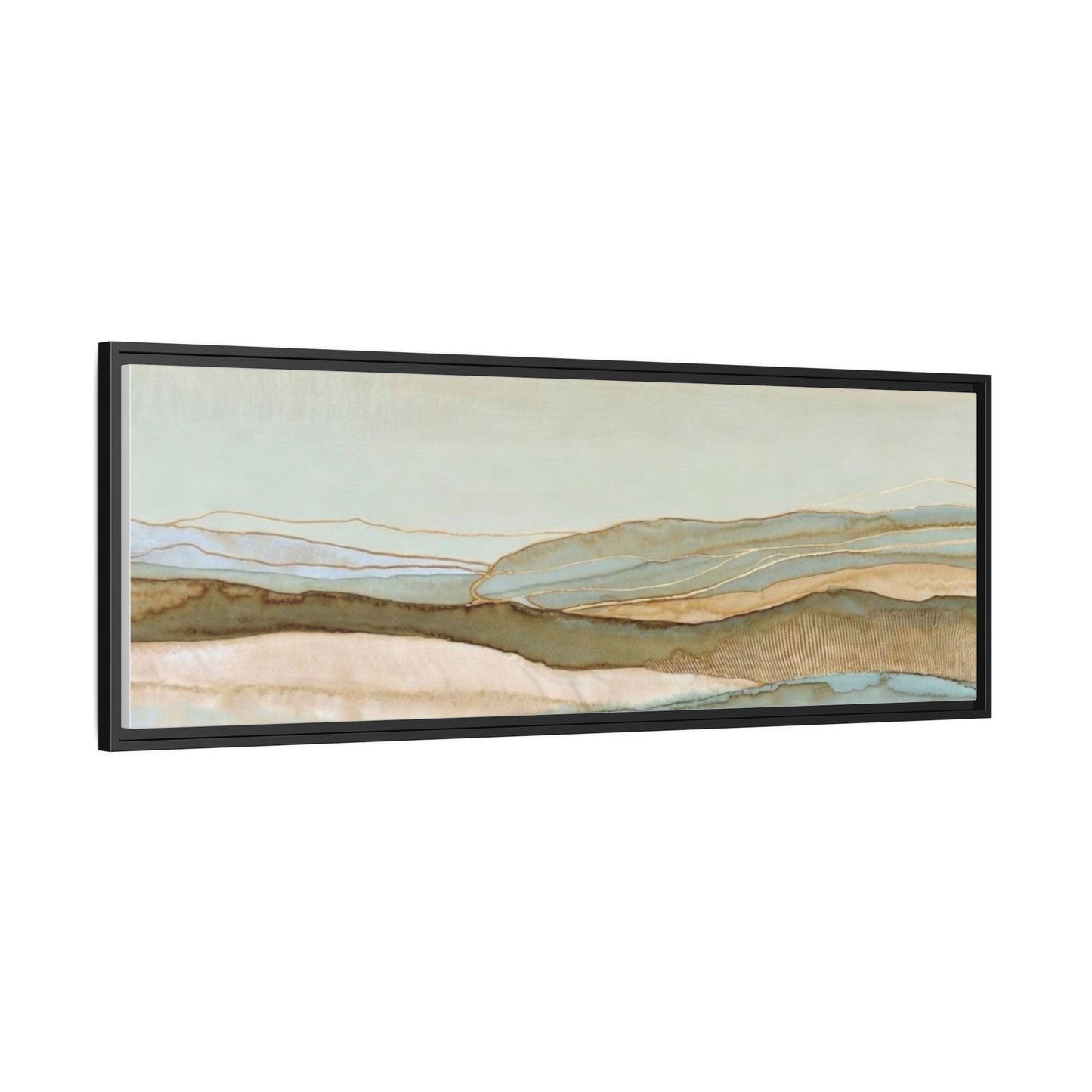 Framed Matte Canvas Coastal Abstract Landscape Wall Art