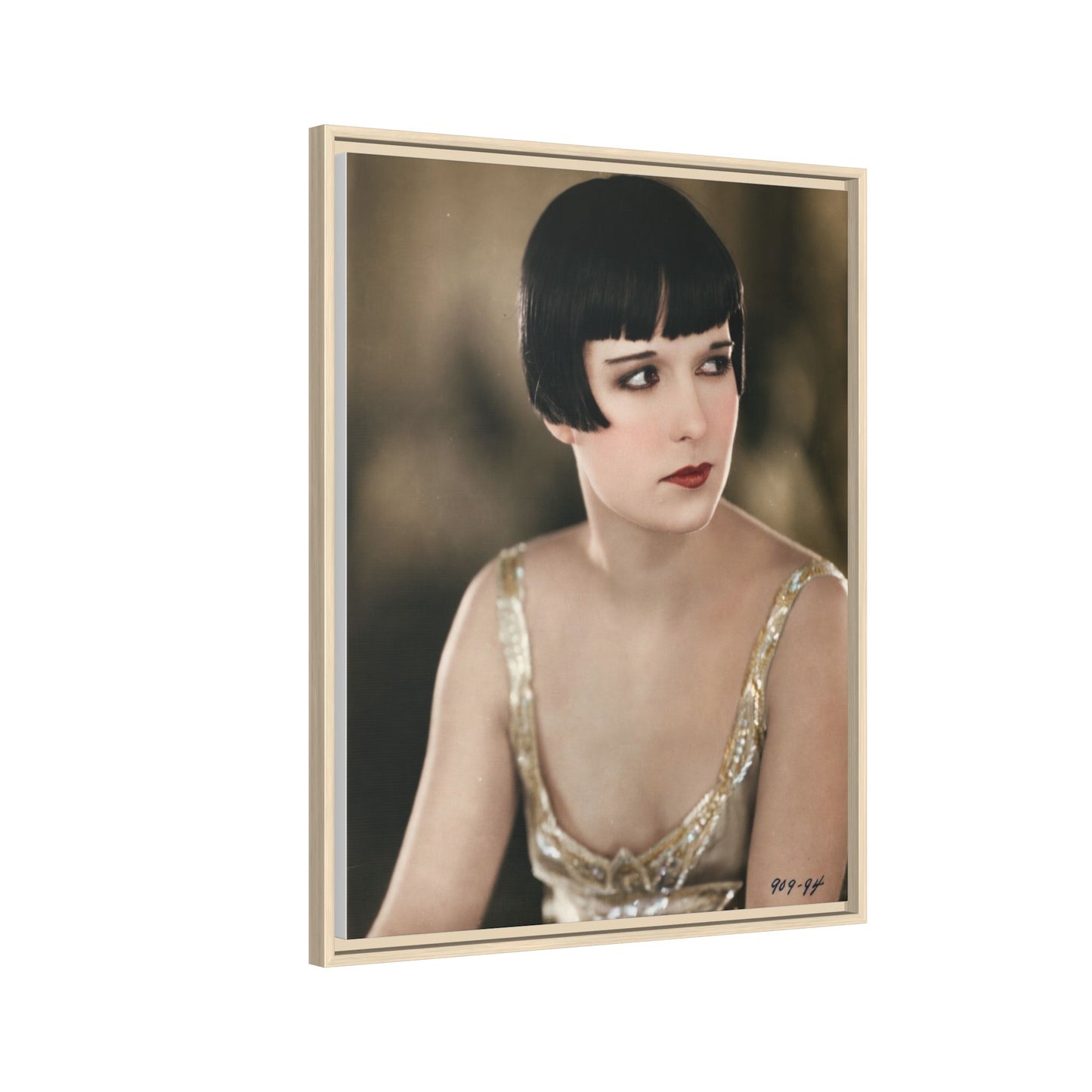 Vintage Louise Brooks Portrait Matte Canvas Framed Wall Art