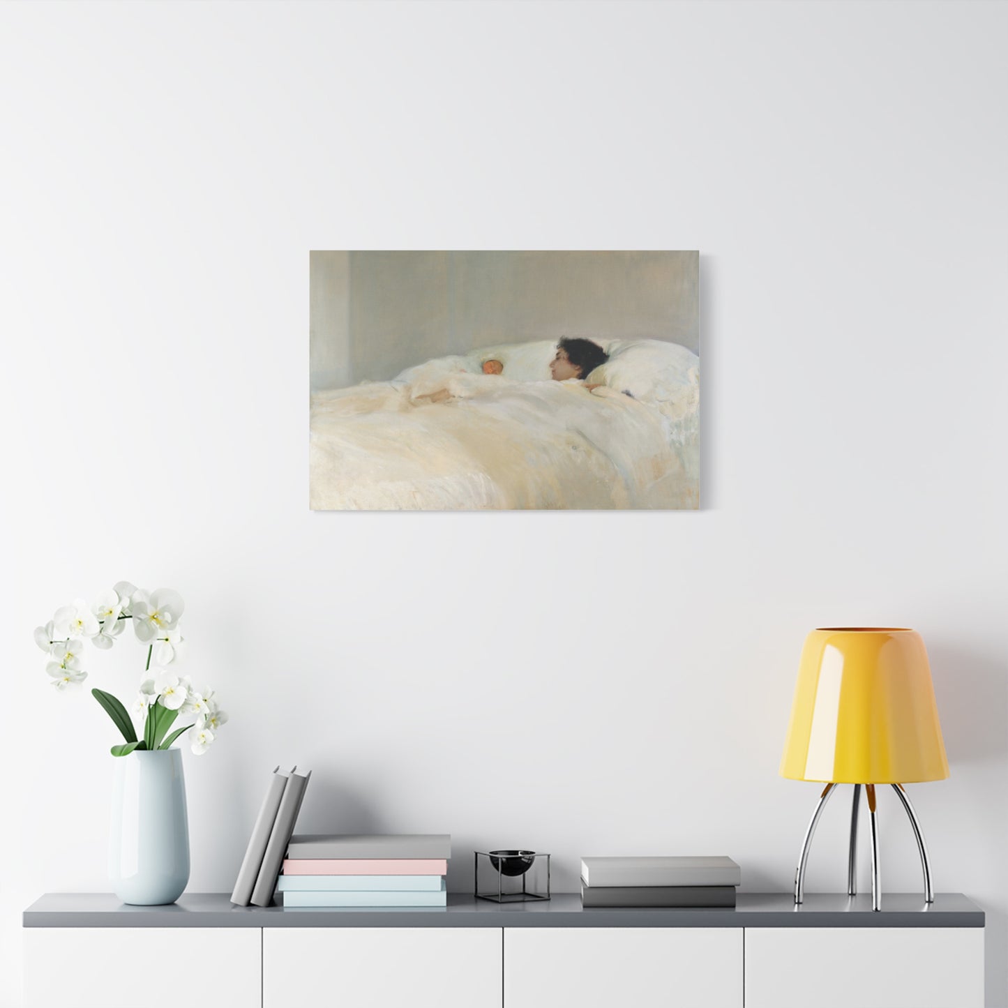 Mother by Joaquin Sorolla y Bastida Art Canvas Print — Serene Nursery Wall Decor