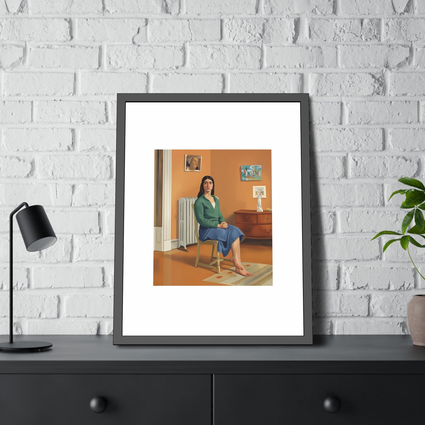 Framed Art Print — Contemporary Figurative Portrait Poster