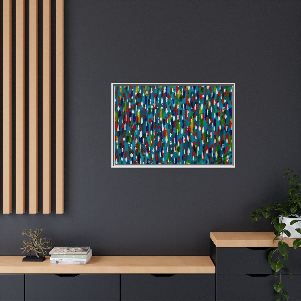 Colours Of The Soul Reflecting On Water by Ariel Chavarro Avila Matte Canvas Framed Art