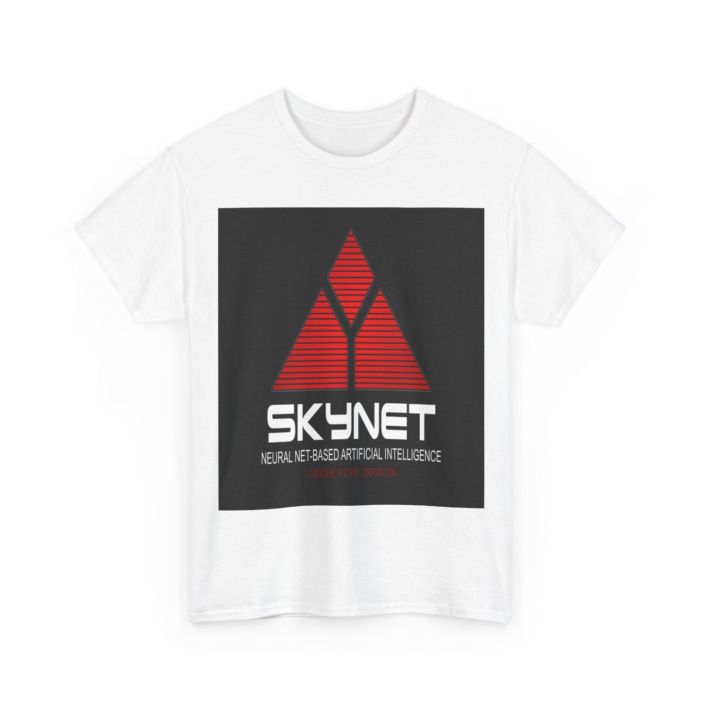 Skynet Logo Tee — Retro Red AI Graphic T-Shirt