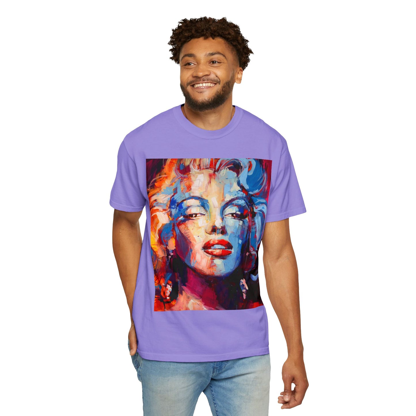 Artistic Pop Portrait T-Shirt — Colorful Marilyn-Inspired Graphic Tee
