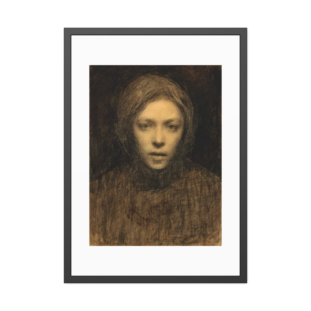 self-portrait by Ellen Thesleff Framed Art Wall Art Print