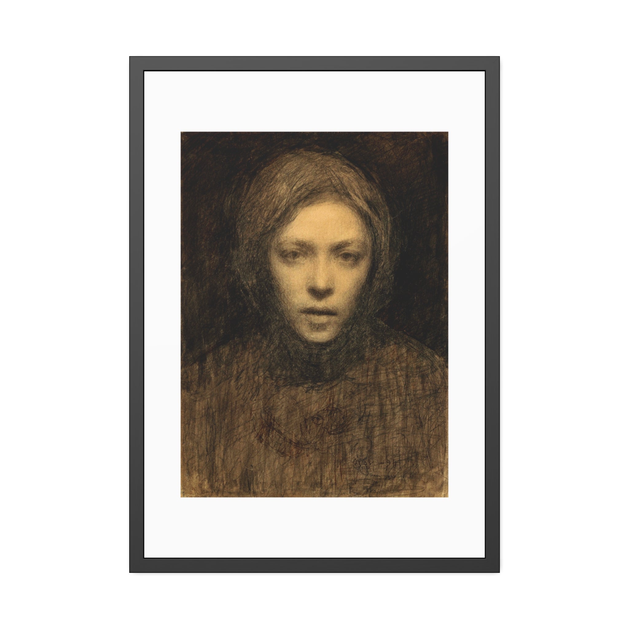 self-portrait by Ellen Thesleff Framed Art Wall Art Print