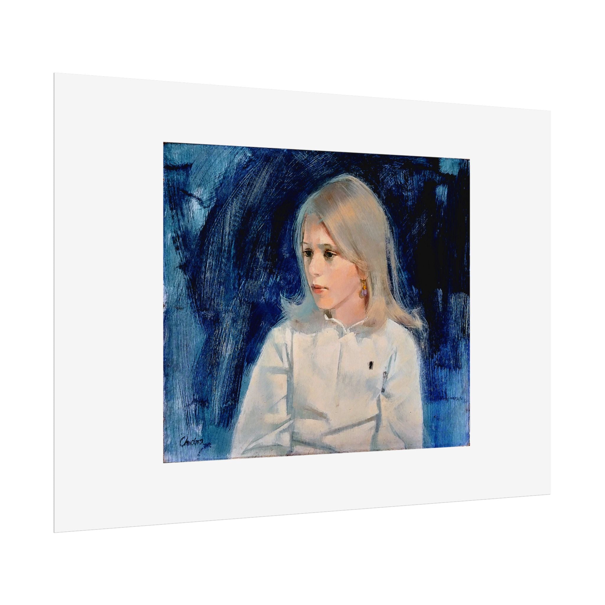 Painting of girl by Unknown Artist Wall Art Print