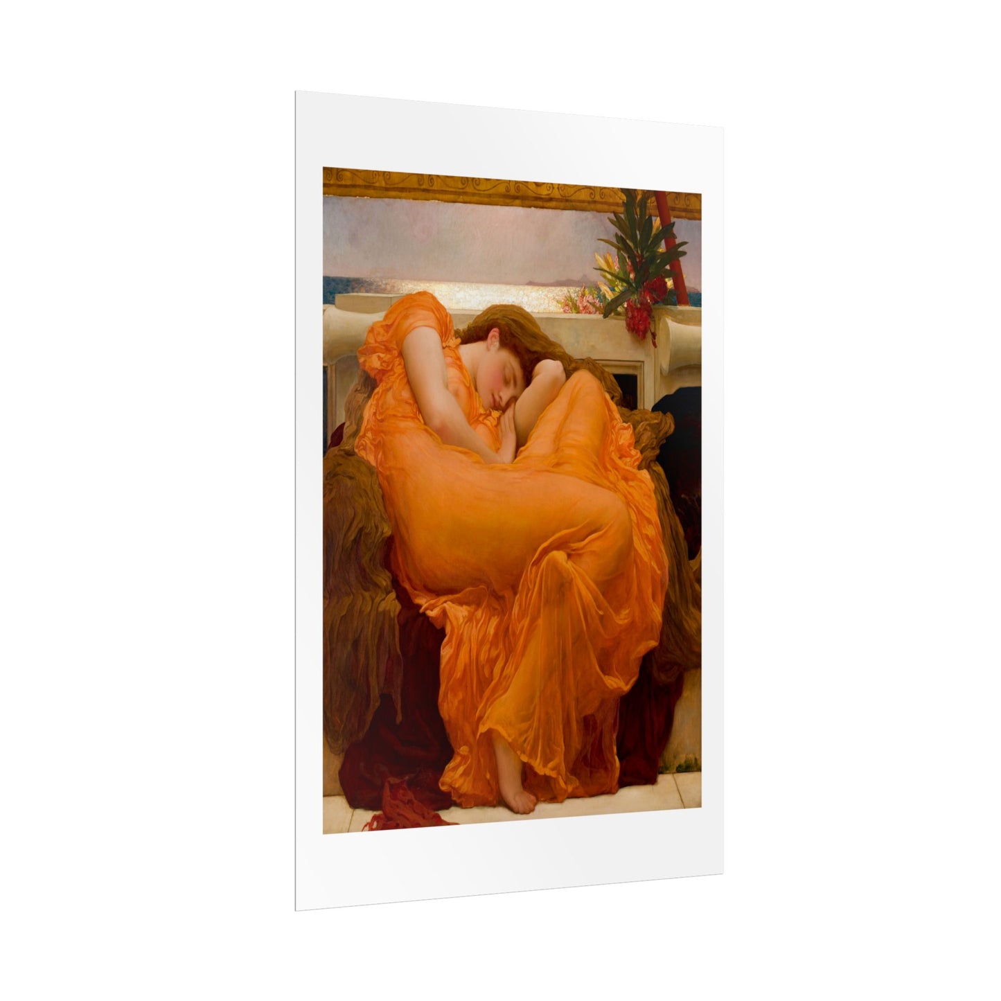 Flaming June by Lord Frederic Leighton Wall Art Print
