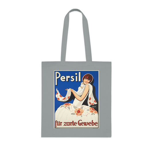 Vintage Persil Poster Cotton Tote — Retro Laundry Advertising Graphic Bag