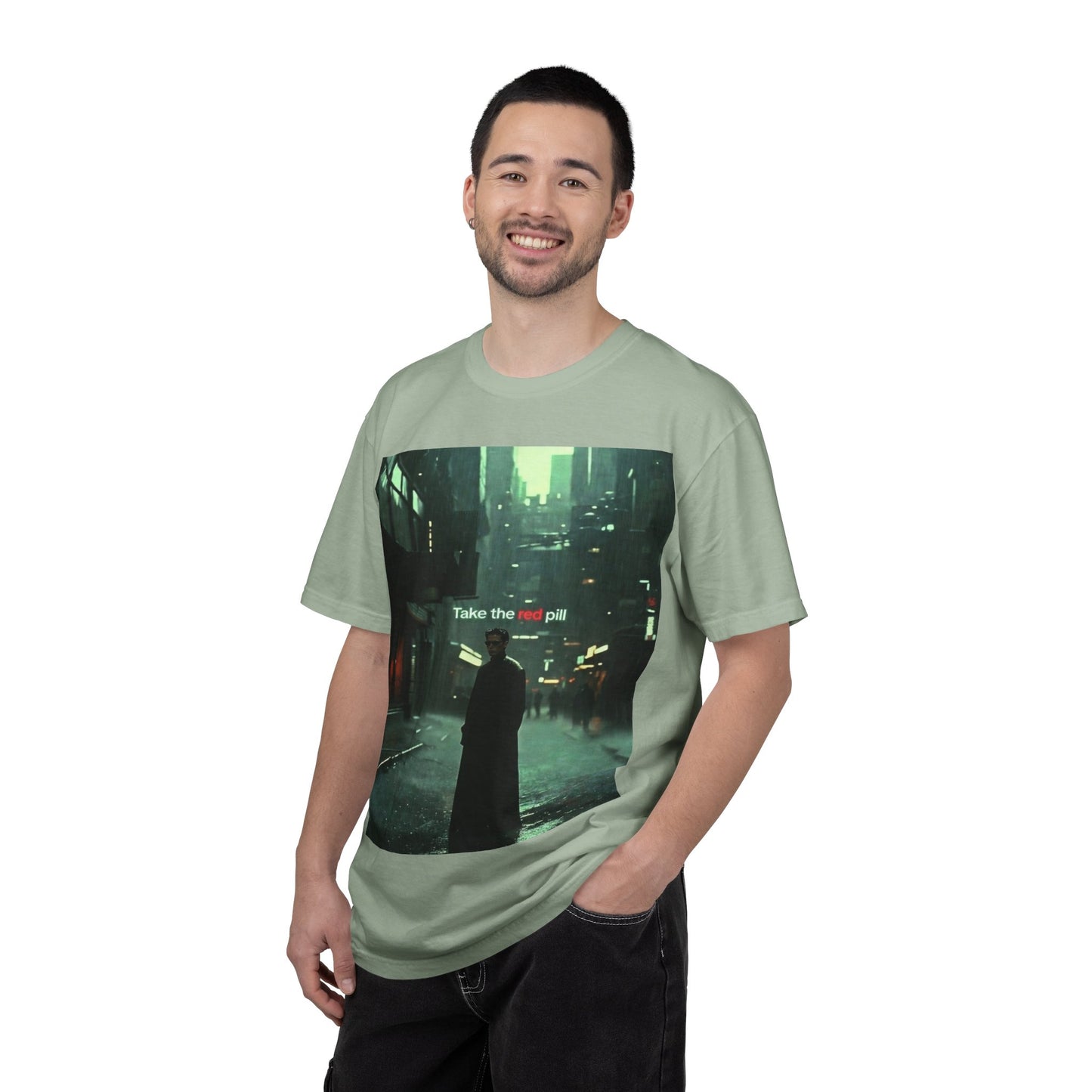 Take the Red Pill T-Shirt — Cyberpunk Noir Graphic Tee