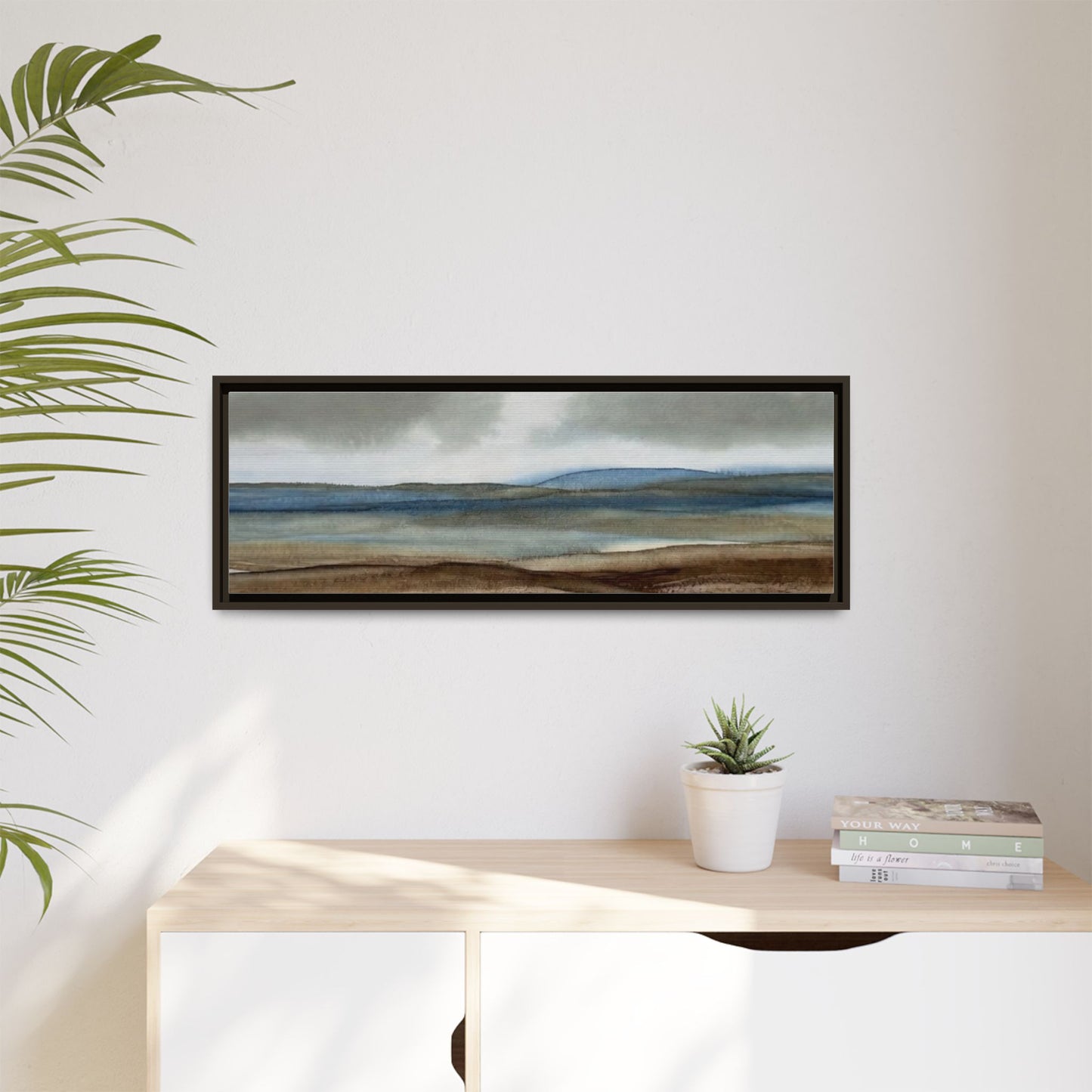 Matte Canvas Landscape, Framed (Multi-color)