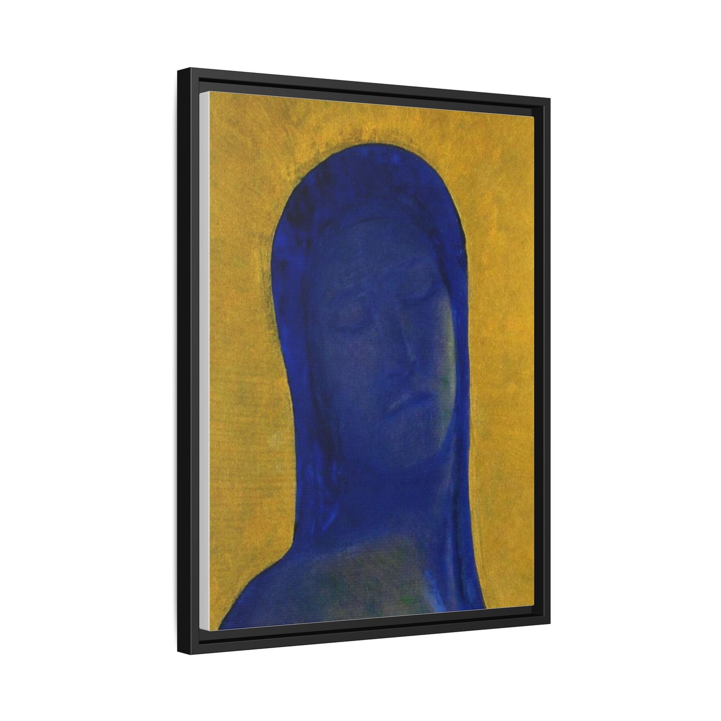 Closed Eyes by Odilon Redon Framed Matte Canvas Wall Art Print