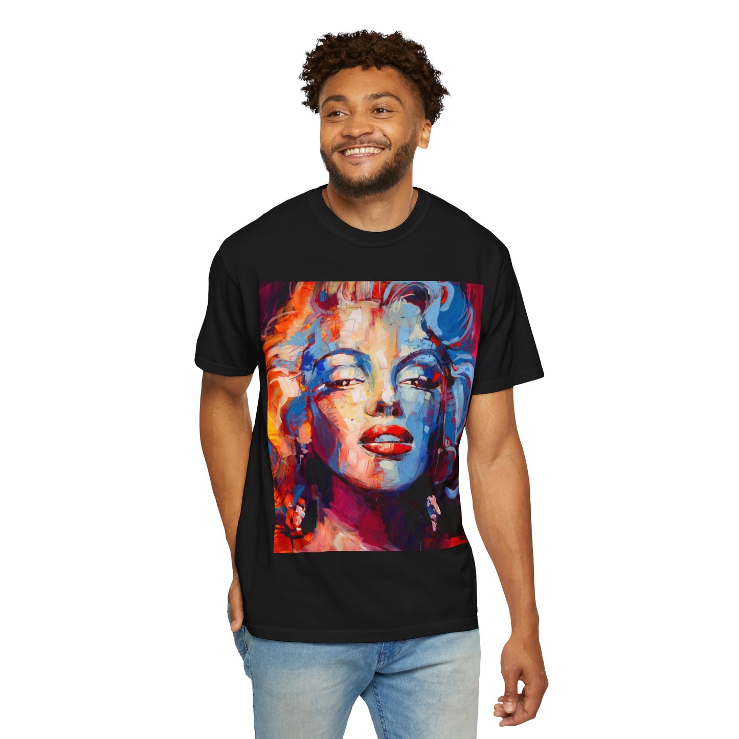 Artistic Pop Portrait T-Shirt — Colorful Marilyn-Inspired Graphic Tee
