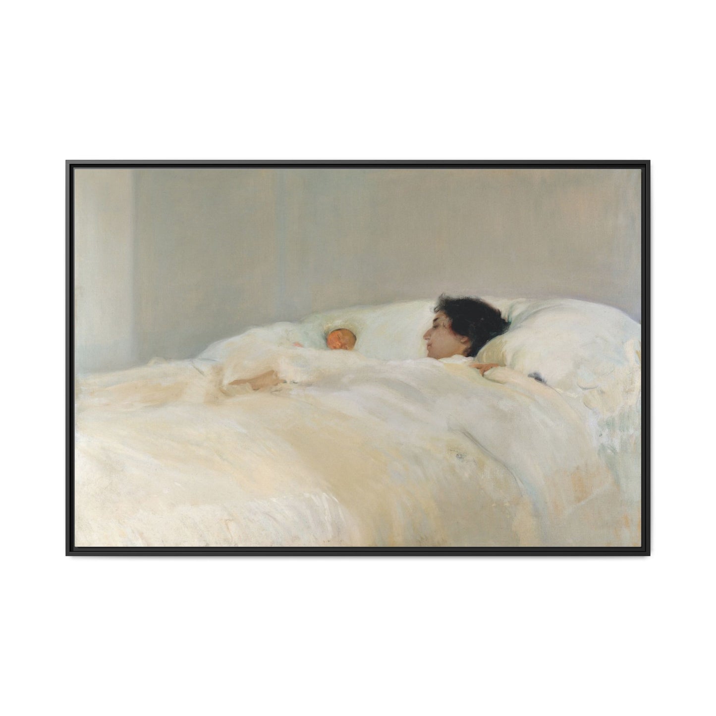 Mother by Joaquin Sorolla y Bastida Framed Matte Canvas Wall Art Print