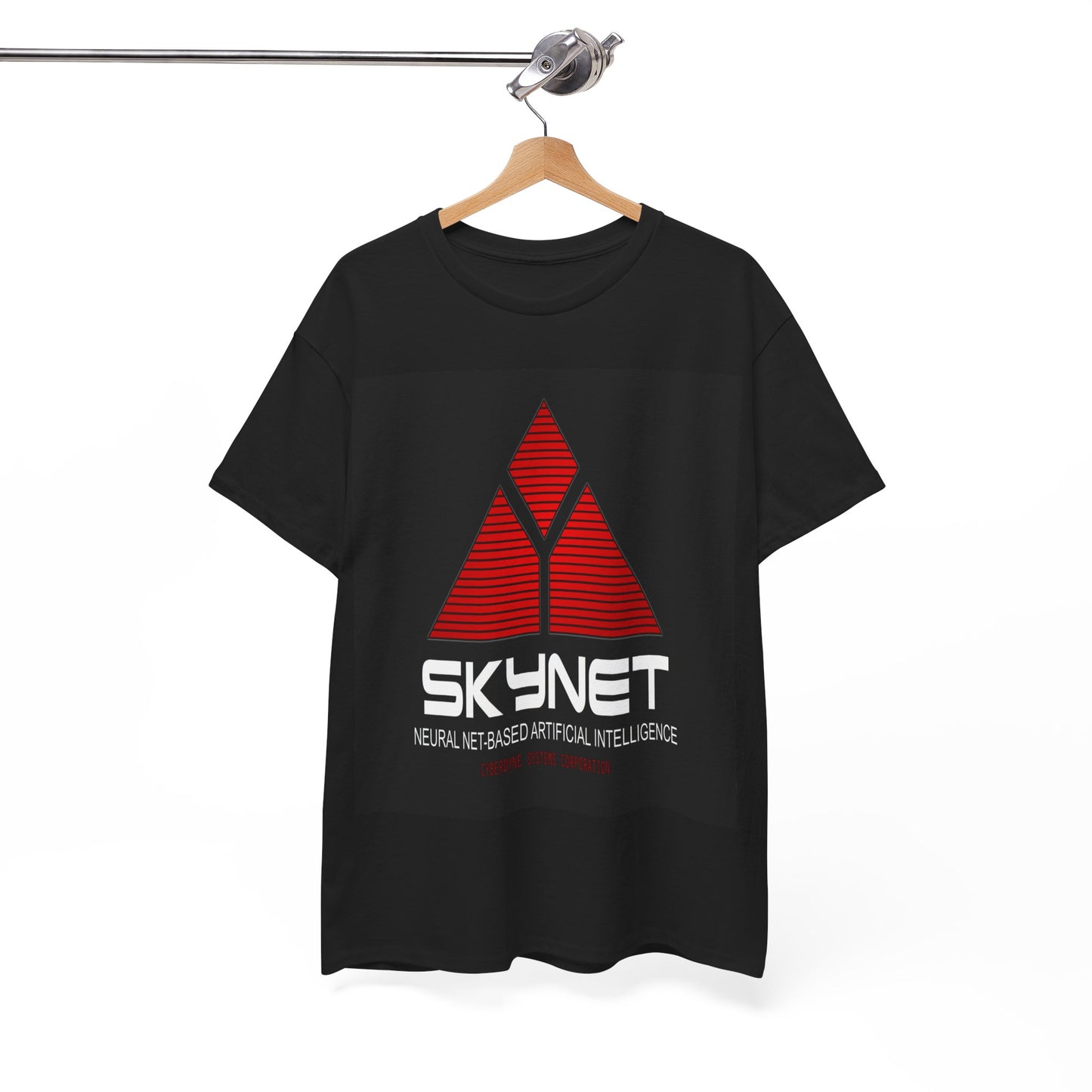 Skynet Logo Tee — Retro Red AI Graphic T-Shirt