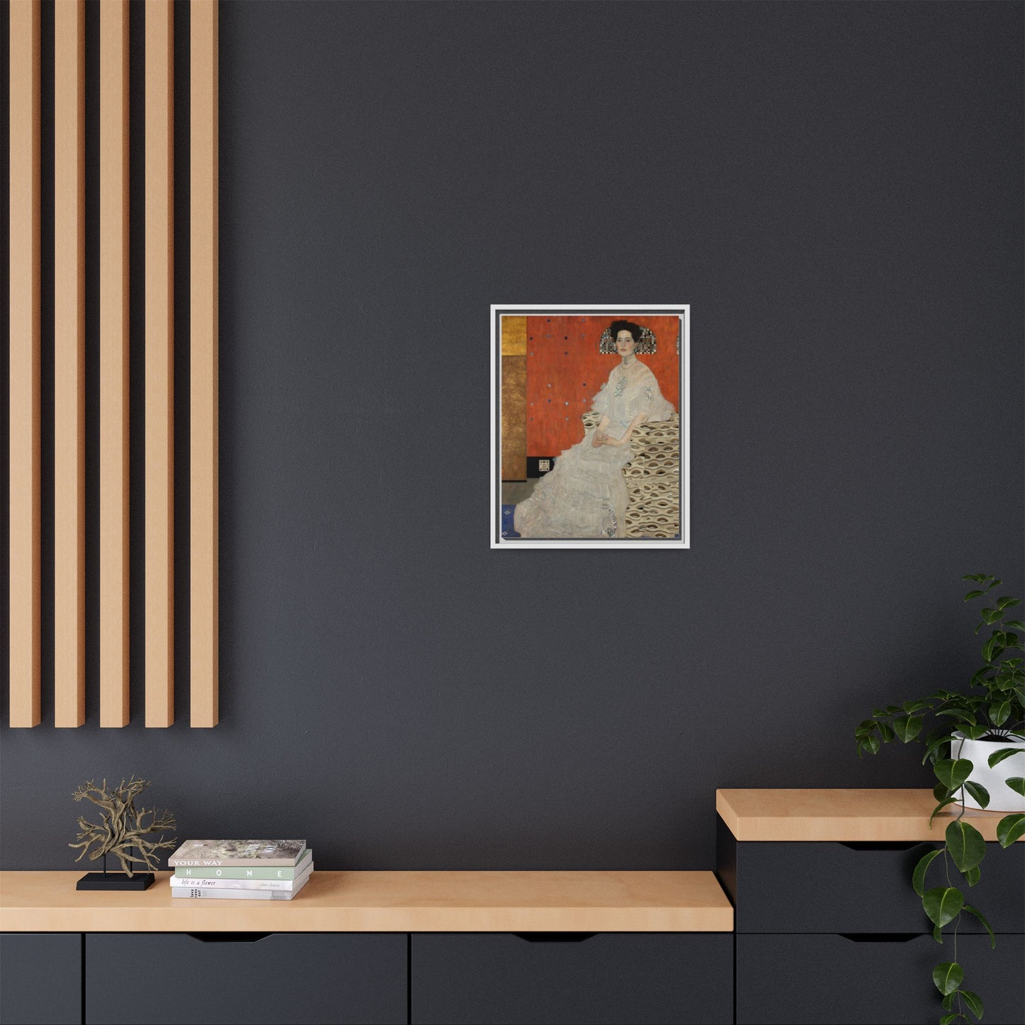 Fritza Riedler by Gustav Klimt Framed Matte Canvas Wall Art Print