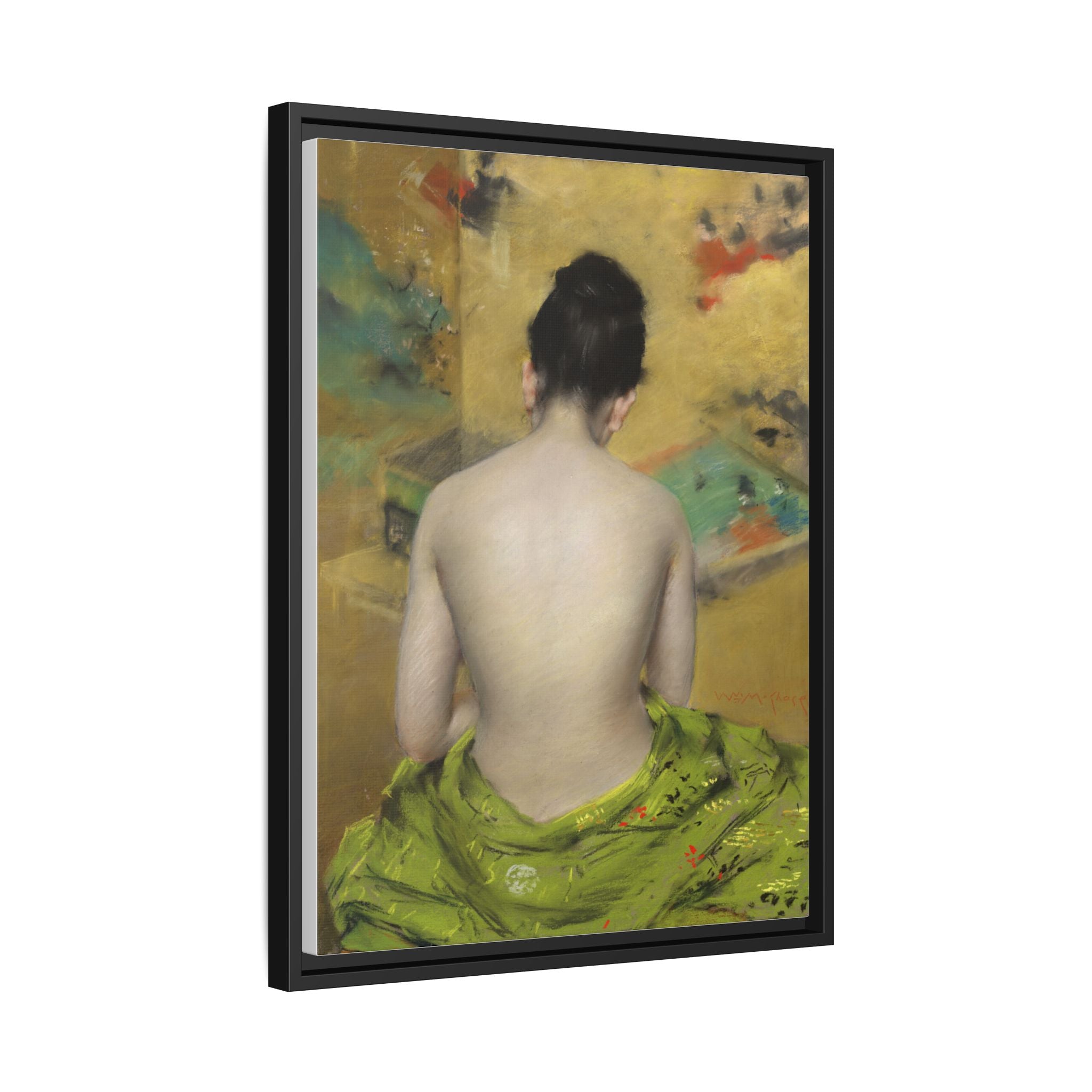 Study of Flesh Color and Gold by William Merritt Chase Framed Matte Canvas Art