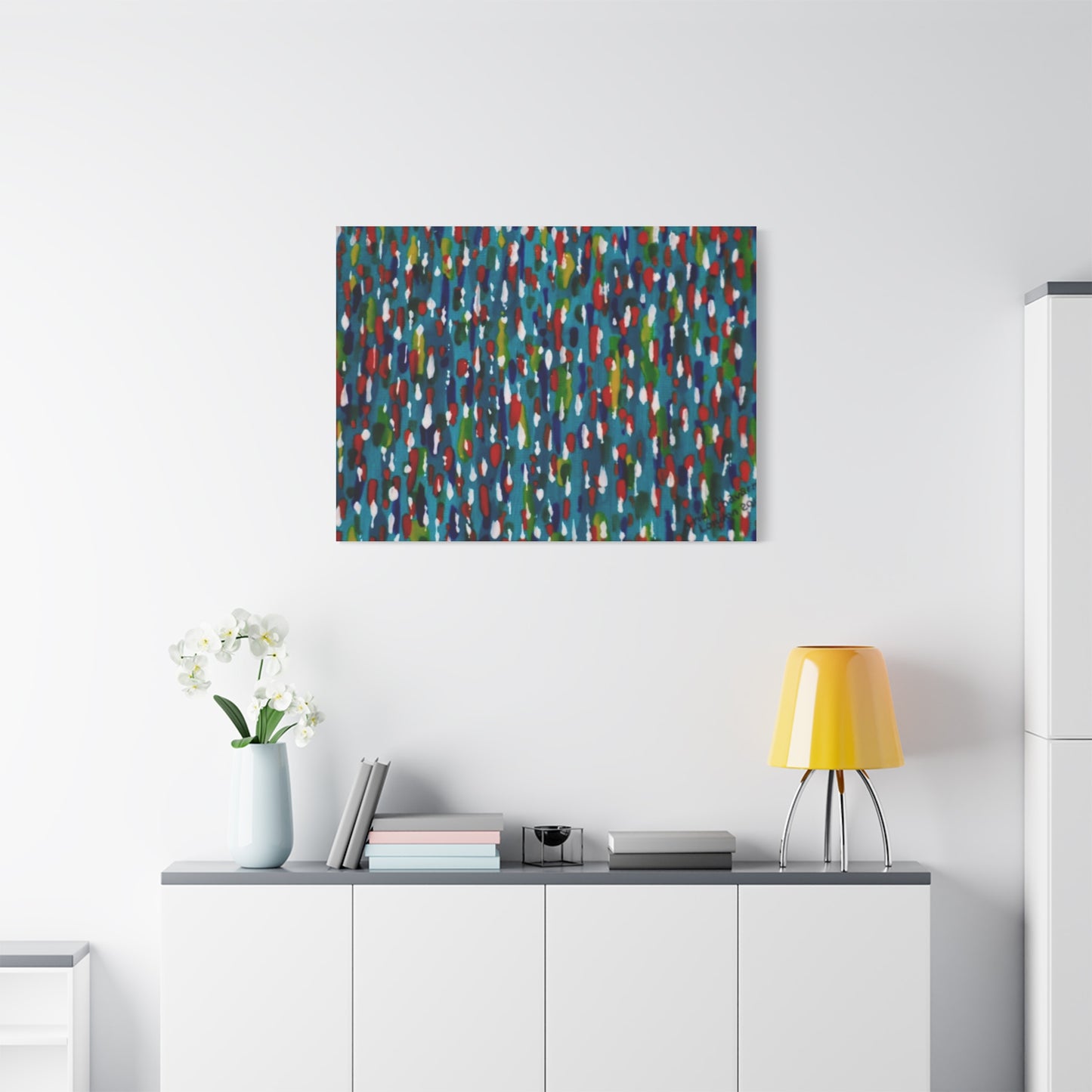 Colours Of The Soul Reflecting On Water by Ariel Chavarro Avila Matte Canvas Wall Art