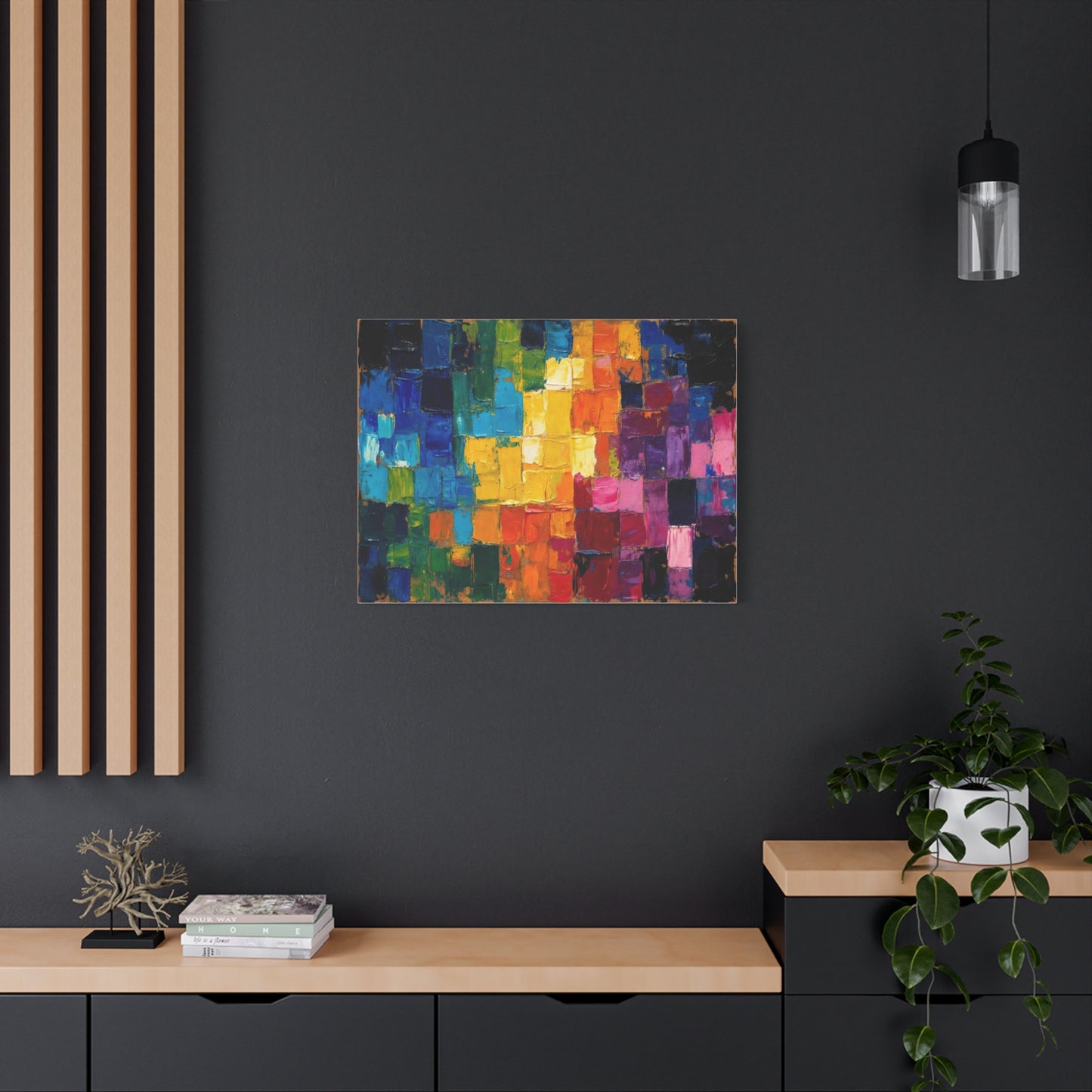 Mosaic Squares Matte Canvas, Stretched, 1.25"