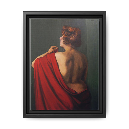 Femme au châle rouge by Félix Vallotton Framed Matte Canvas Wall Art Print