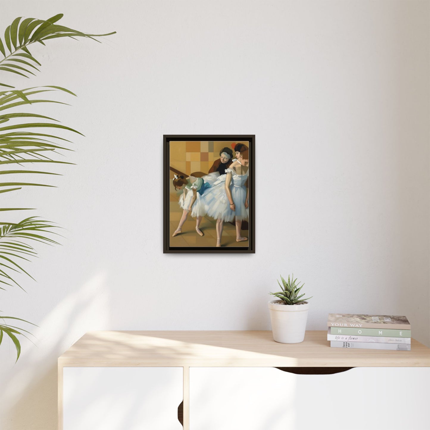 Ballet Dancers Matte Framed Canvas – Impressionist Dance Wall Art