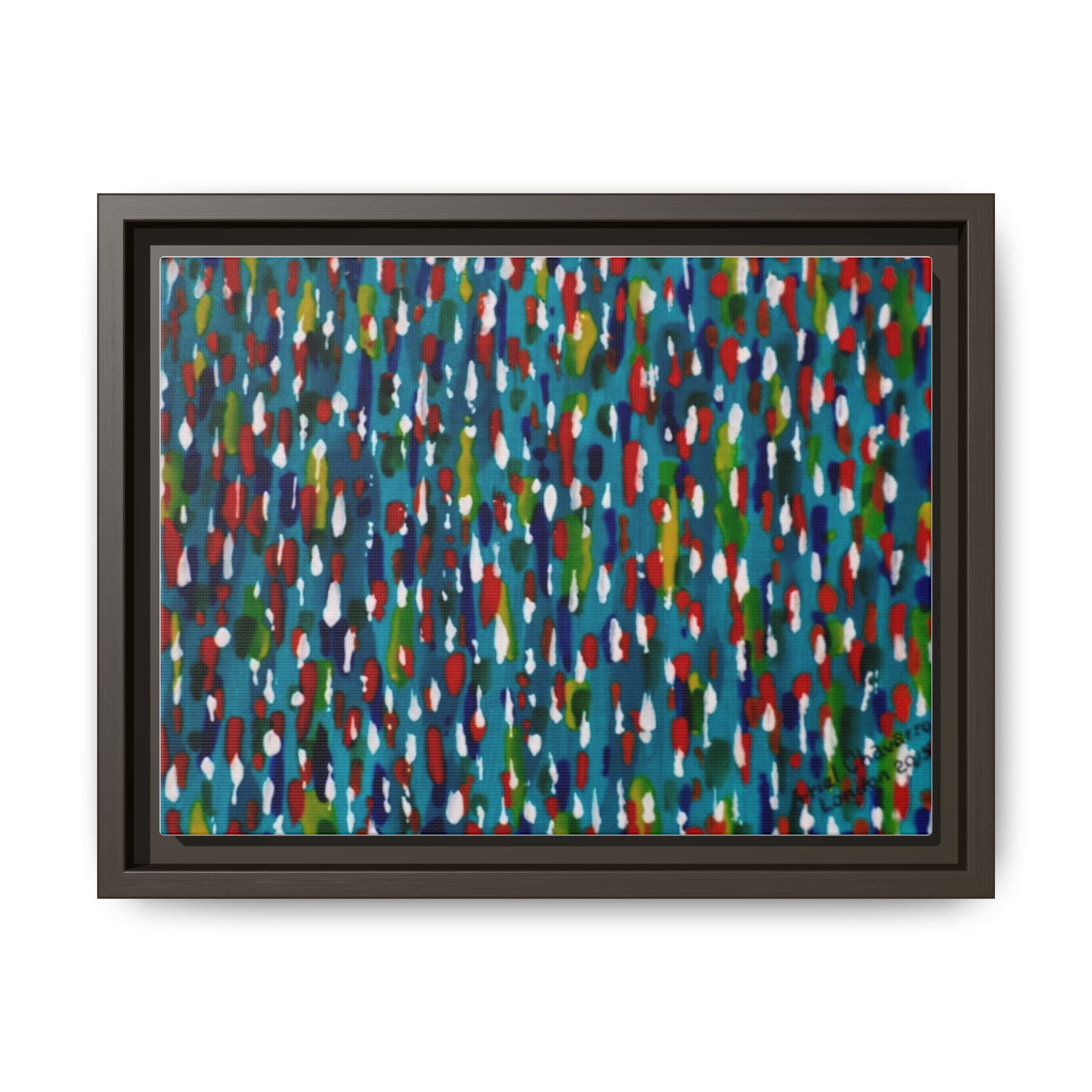 Colours Of The Soul Reflecting On Water by Ariel Chavarro Avila Matte Canvas Framed Art