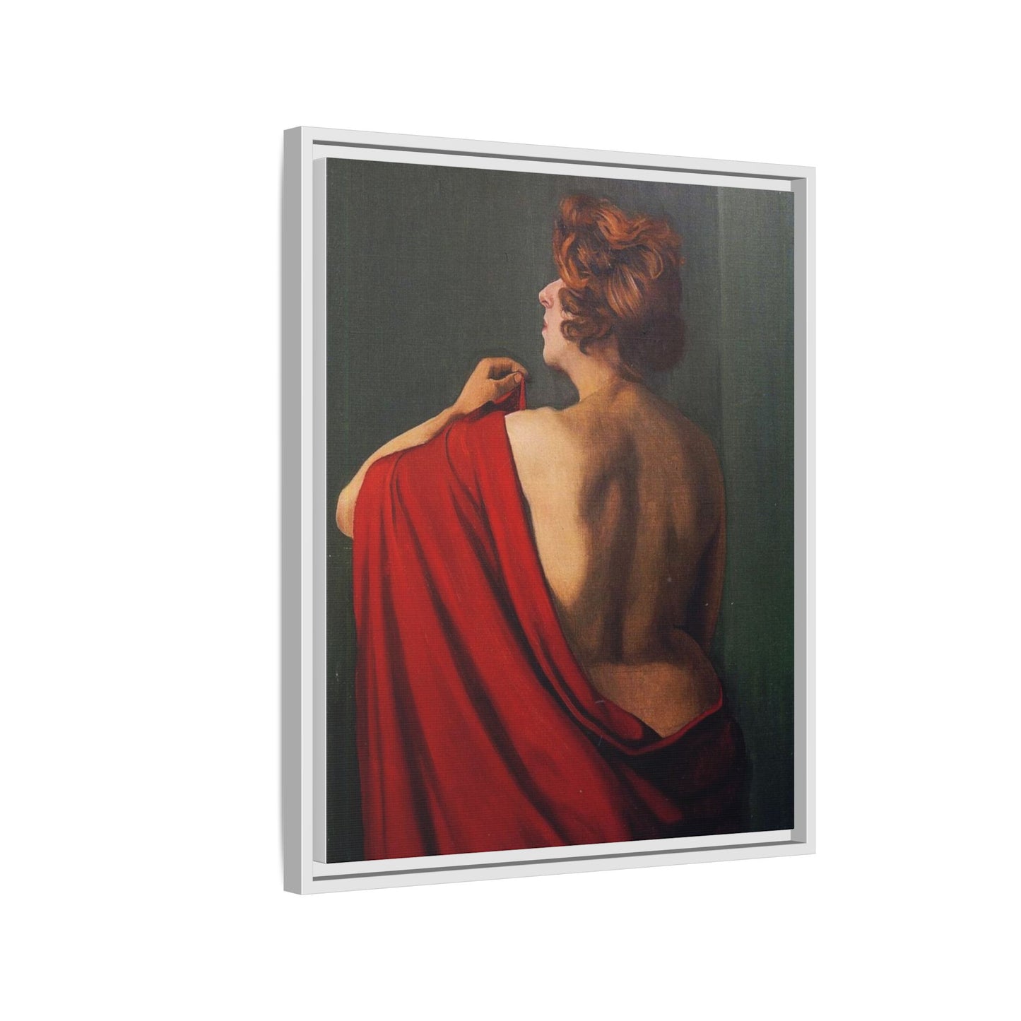 Femme au châle rouge by Félix Vallotton Framed Matte Canvas Wall Art Print