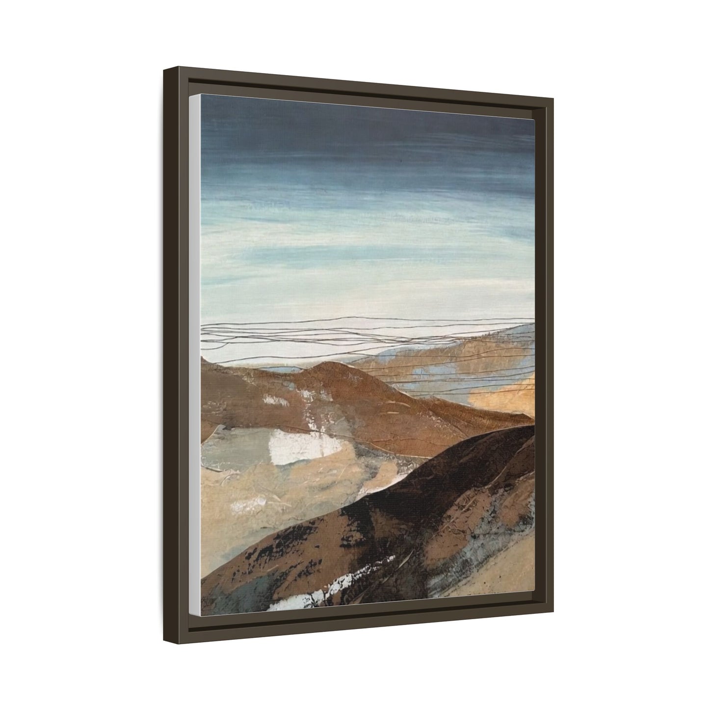 Framed Matte Canvas Art — Serene Abstract Landscape