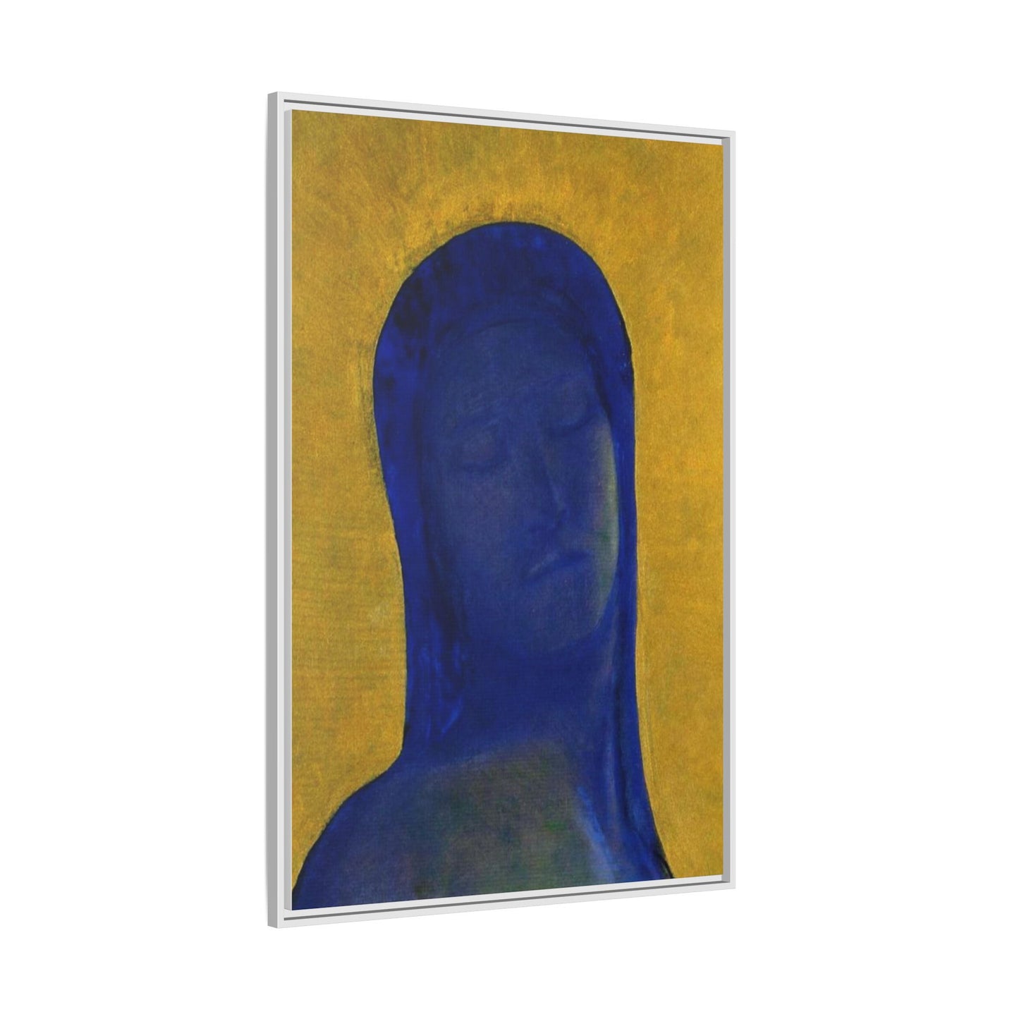Closed Eyes by Odilon Redon Framed Matte Canvas Wall Art Print