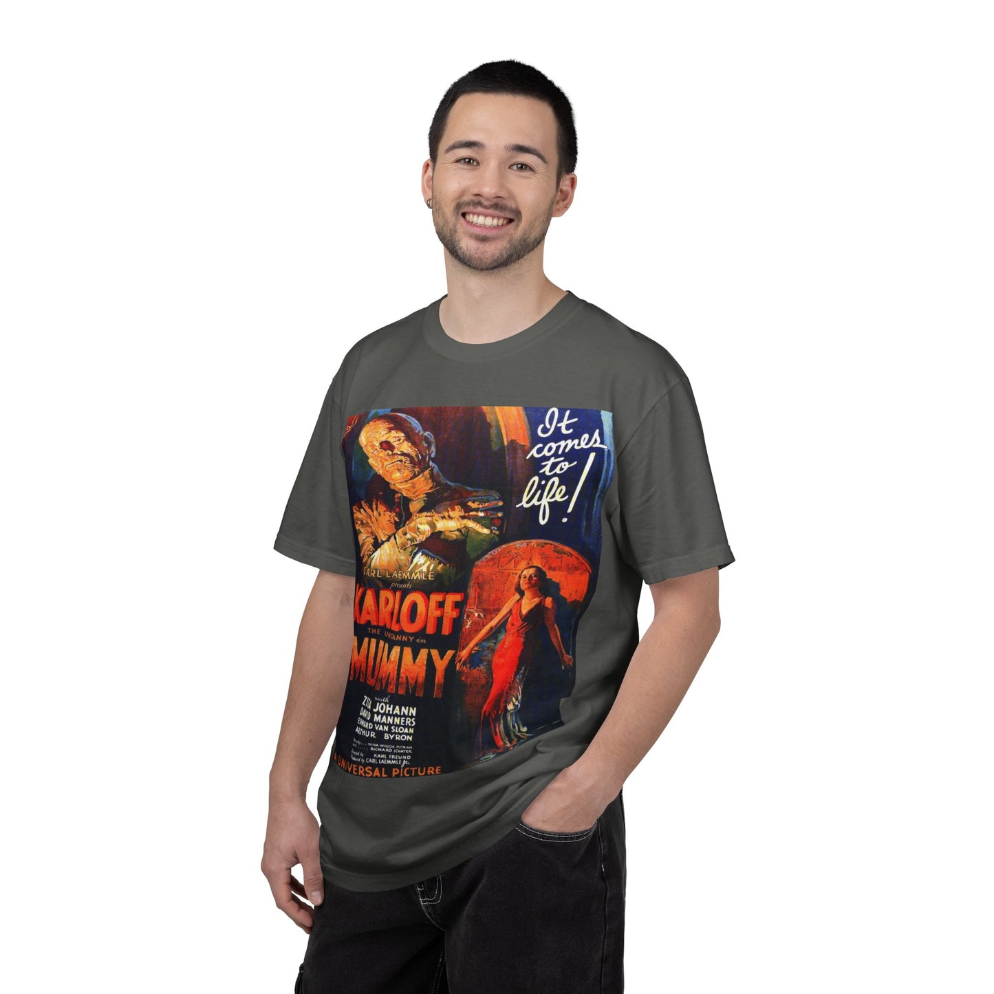 Mummy Movie Poster T‑Shirt — Vintage Karloff Horror Graphic Tee