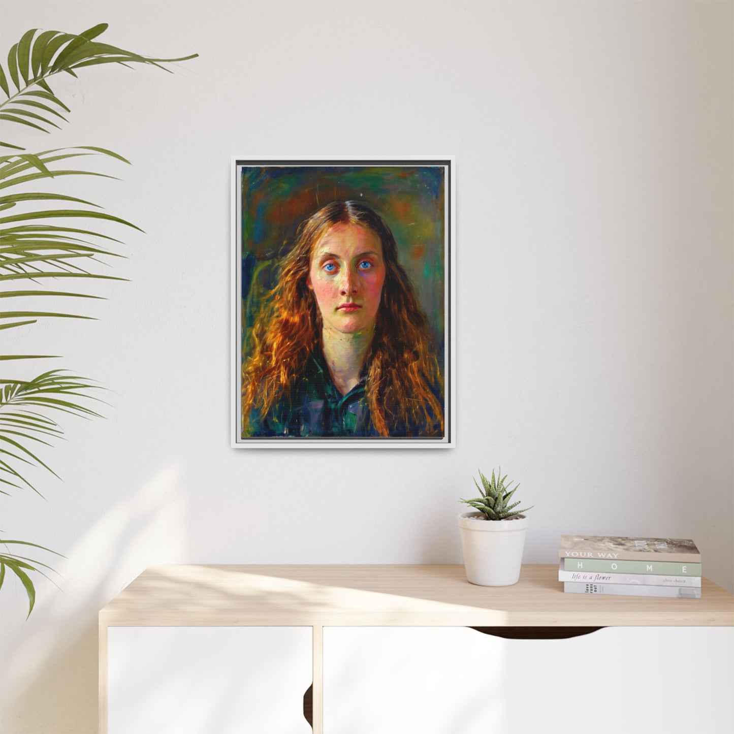 Framed Matte Canvas Print — Vintage Portrait Art