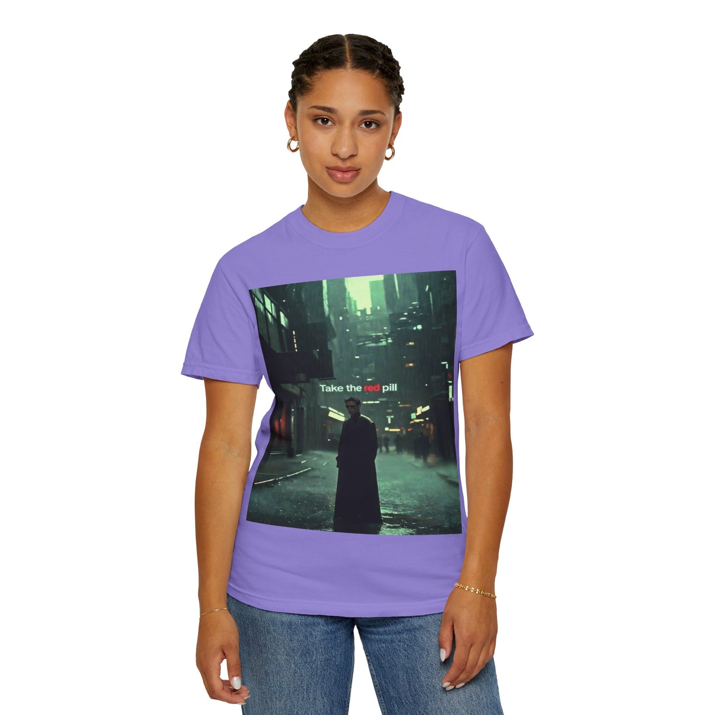 Take the Red Pill T-Shirt — Cyberpunk Noir Graphic Tee