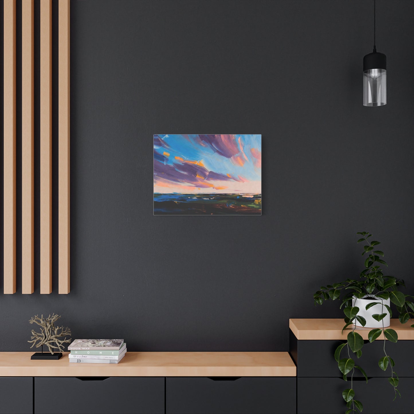 Abstract Coastal Sunset Canvas Print — Matte Stretched Wall Art